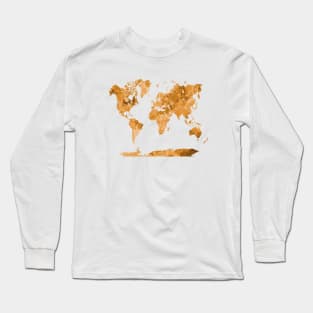 World map in watercolor Long Sleeve T-Shirt
